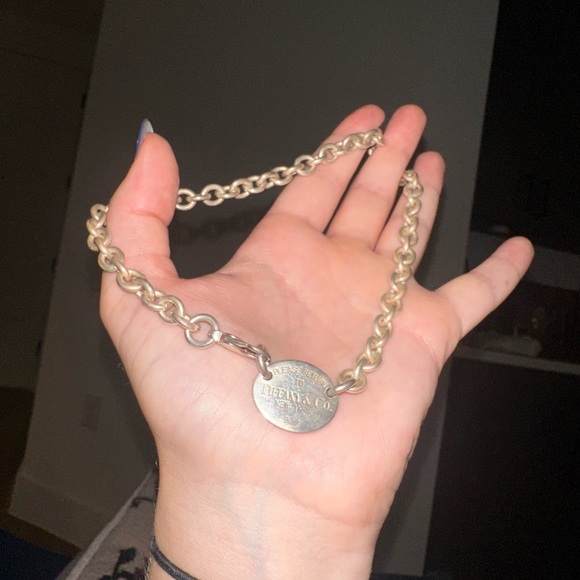 Tiffany & Co. Silver Oval Tag Necklace - Picture 5 of 6